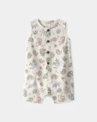 Baby Boy Desert Sleeveless Romper - Beige Beige 6M