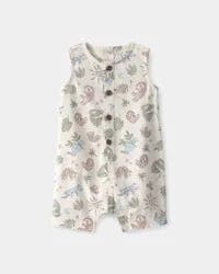 Baby Boy Desert Sleeveless Romper - Beige Beige 6M