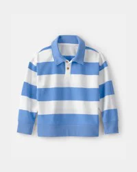 Carters Boys Striped French Terry Pullover Sweatshirt - Blue/White Blue/White 10