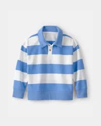 Carters Boys Striped French Terry Pullover Sweatshirt - Blue/White Blue/White 10