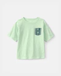 Carters Boys Palm Tree Pocket Tee - Green Green 14