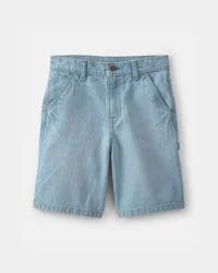 Oshkosh Boys Denim Utility Shorts - Light Wash Blue 4