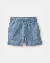 Oshkosh Boys Bandana Floral Chambray Short - Blue Blue 5