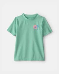 Carters Boys Palm Tree Tropical Short-Sleeve Rashguard - Green Green 14