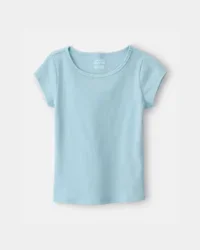 Carters Girls Rib Top - Blue Blue S