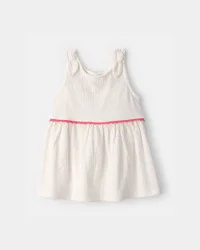 Carters Toddler Girl Crinkle Tank Top - Ivory Ivory 4T