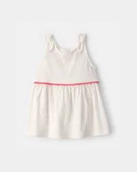Carters Toddler Girl Crinkle Tank Top - Ivory Ivory 4T