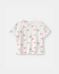 Carters Toddler Girl Butterfly Tee - Ivory Ivory 2T