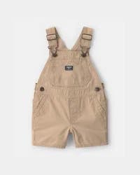 Oshkosh Baby Boy Canvas Shortall - Khaki Khaki 3M