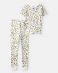 Carters Kid Easter Scavenger Hunt 100% Cotton Snug Fit 2-Piece Pajama Set - Ivory Multi 14