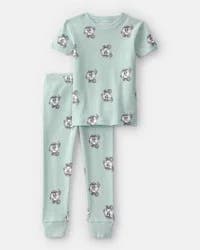 Carters Toddler Boy Soccer 100% Cotton Short-Sleeve Snug Fit 2-Piece Pajama Set - Green Green 4T