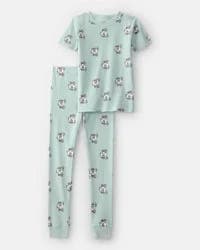 Carters Boys Soccer 100% Cotton Short-Sleeve Snug Fit 2-Piece Pajama Set - Green Green 6