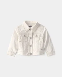Oshkosh Baby Girl Twill Jacket - Ivory Ivory 24M