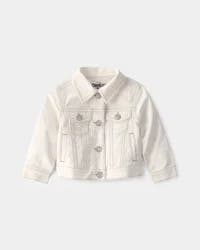 Oshkosh Baby Girl Twill Jacket - Ivory Ivory 24M