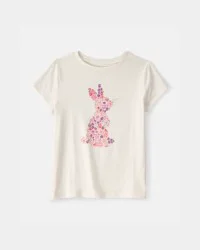 Carter's Girls Bunny Graphic Tee - Cream - XS
