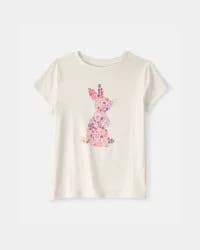 Carter's Girls Bunny Graphic Tee - Cream - XS