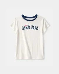 Carter's Girls Big Sis Graphic Tee - Cream, L