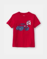 Carters Toddler Boy Fourth Of July Monster Truck Graphic Tee - Red Red 3T