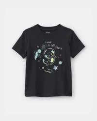 Carters Toddler Boy Axolotl Space Graphic Tee - Black Black 4T
