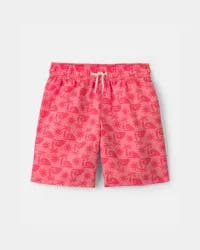 Carters Boys Tropical Swim Trunks - Red Red 8
