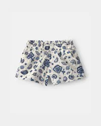 Oshkosh Toddler Girl Paisley Shorts - Blue/Ivory Blue/Ivory 2T