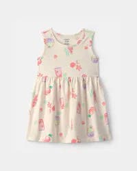 Carters Toddler Girl Summer Sleeveless Dress - Cream Cream 2T