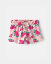Carters Baby Girl Watermelon French Terry Shorts - Pink Pink 24M