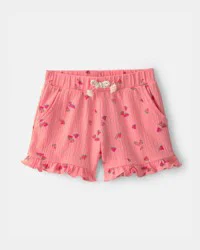 Carters Toddler Girl Ruffle-Trim Watermelon Shorts - Pink Pink 2T