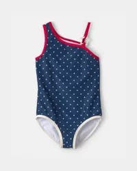 Carters Girls American Flag 1-Piece Swimsuit - Red/White/Blue Red/White/Blue 4