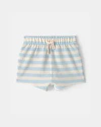 Carters Baby Stripe Drawstring Shorts - Blue/Ivory Blue/Ivory 12M