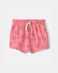 Carters Baby Girl Crab Drawstring Shorts - Pink Pink 6M