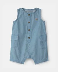 Carters Baby Beach Cruiser Chambray Sleeveless Romper Chambray 12M