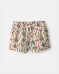 Oshkosh Baby Boy Fish Linen Shorts - Beige Beige 24M