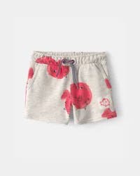 Carters Baby Boy Pufferfish French Terry Shorts - Grey/Red Grey/Red 12M