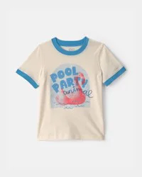 Carters Toddler Boy 'Pool Party Animal' Flamingo Graphic Tee - Cream Cream 5T