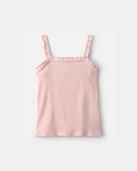 Oshkosh Girls Ruffle Ribbed Tank Top - Pink Pink 10