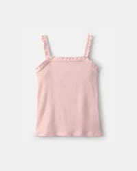 Oshkosh Girls Ruffle Ribbed Tank Top - Pink Pink 7