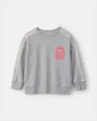 Carters Boys Surf French Terry Long-Sleeve Pullover Sweatshirt - Grey Grey 12