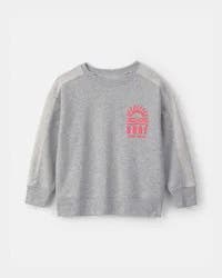 Carters Boys Surf French Terry Long-Sleeve Pullover Sweatshirt - Grey Grey 12