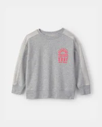 Carters Boys Surf French Terry Long-Sleeve Pullover Sweatshirt - Grey Grey 7