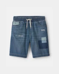 Oshkosh Boys Patchwork Denim Shorts - Medium Wash Medium Wash 10
