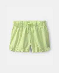 Carters Girls Ruffle-Trim Shorts - Green Green 12