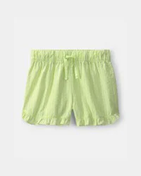 Carters Girls Ruffle-Trim Shorts - Green Green 14