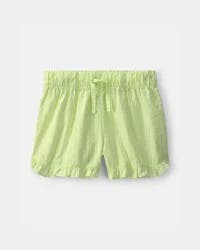 Carters Girls Ruffle-Trim Shorts - Green Green 14