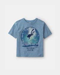 Oshkosh Boys 'scuba Club' Graphic Tee - Blue Blue 12