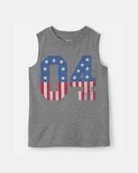 Carters Boys Fourth of July Graphic Tank - Grey Grey M