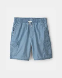 Oshkosh Boys Chambray Cargo Shorts - Light Wash Light Wash 7