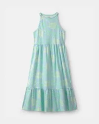 Carters Girls Coral Reef Sleeveless Maxi Dress - Blue/Green Blue/Green 7