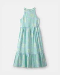 Carters Girls Coral Reef Sleeveless Maxi Dress - Blue/Green Blue/Green 7
