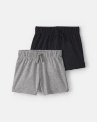 Carters Baby 2-Pack Shorts - Grey/Black Grey/Black 18M
